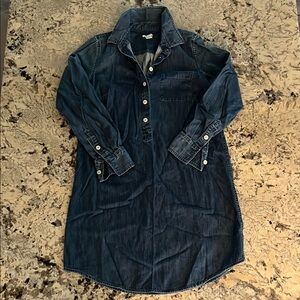 Denim Button-Up Shirt Dress